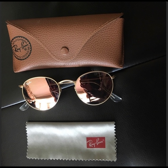 Ray Ban Round Flash Lenses in Copper Flash - Picture 2 of 6